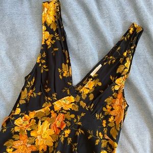 Auguste Floral Sleeveless Dress with Ties